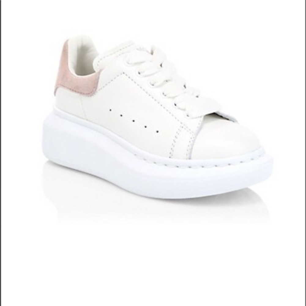 Alexander McQueen
Kid's Oversized Lace-Up Leather Sneakers